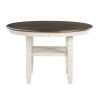 Brown and Antique White Finish 1pc Dining Table with Display Shelf Transitional Style Furniture