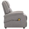 322464 Massage Recliner Light Grey Fabric (AU/US only)