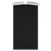 Log Storage Shed Galvanized Steel 67.7"x35.8"x60.6" Anthracite