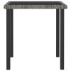 Patio Dining Table Gray 27.6"x27.6"x28.7" Poly Rattan