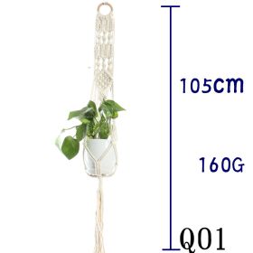 Flower Pot Net Bag Beige Cotton Rope Indoor Plant Hanger Hanging Basket Sling (Option: 32 Style)