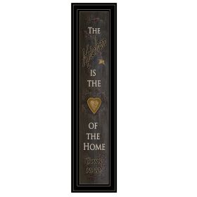 "Kitchen is the Heart of the Home" By Trendy Decor 4U, Ready to Hang Framed Print, Black Frame (Color: as Pic)